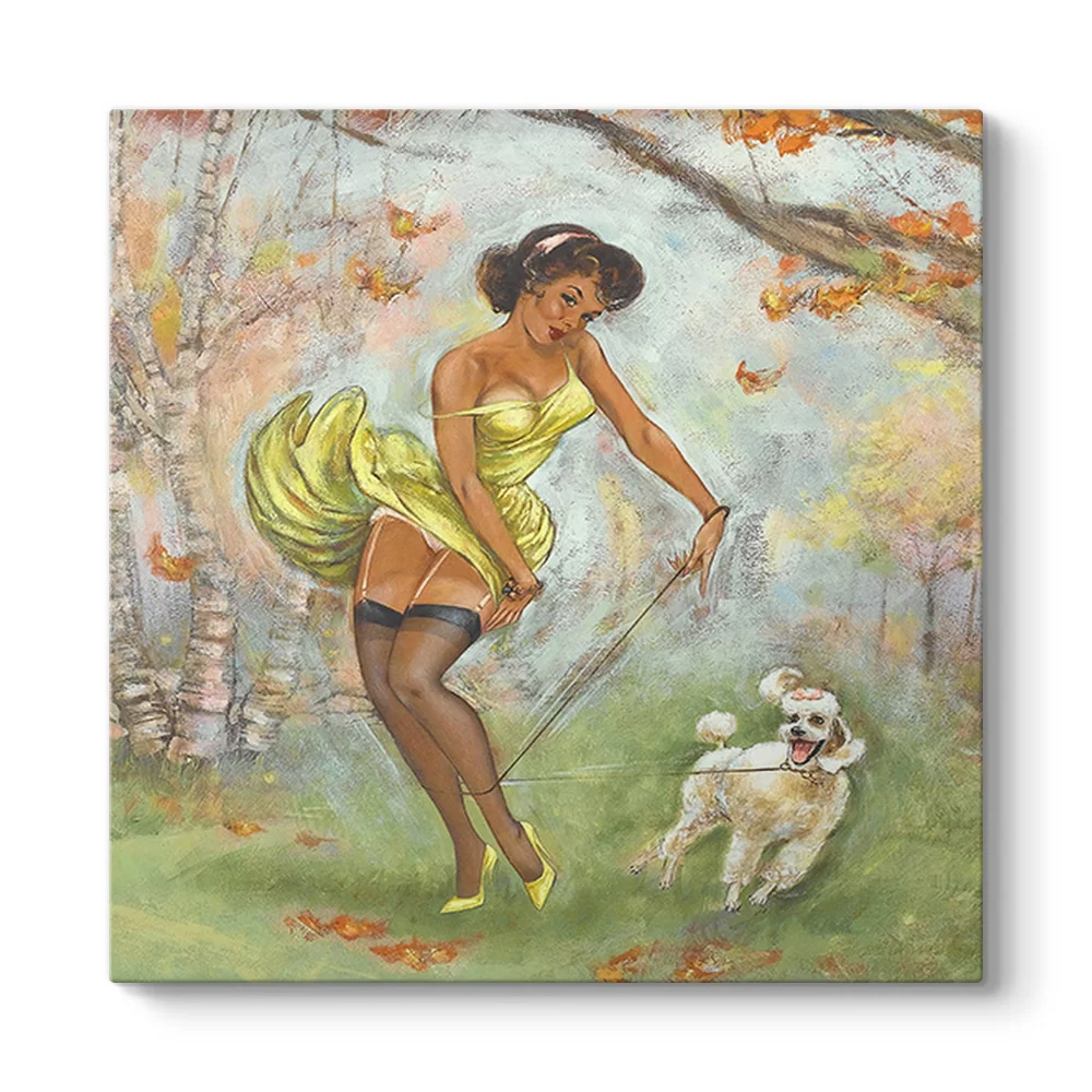 Pin Up Girl Dog Tablosu - Model 3